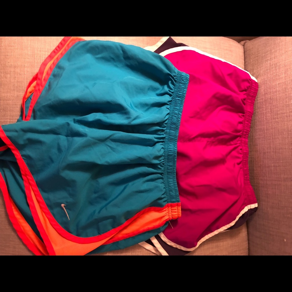 Medium Nike Shorts, gently used, purple and teal